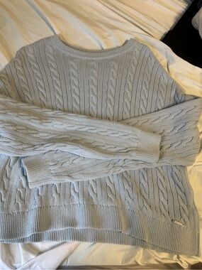 Nautica Light Blue Crew Neck Knit Sweater